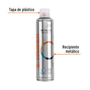 Pintura en Aerosol Bote Esbelto 400 ml Truper Plata Metalico