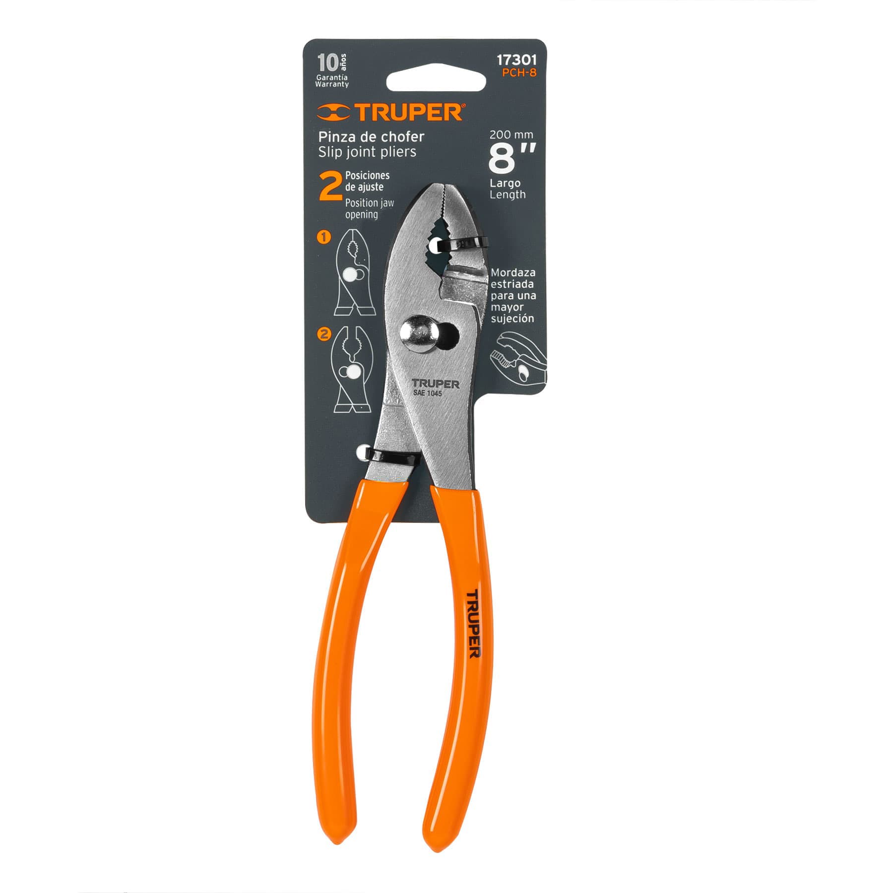 Pinzas de Chofer Mango de PVC Truper  8"