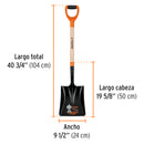 Pala Cuadrada Puño "Y" T-2000 Truper