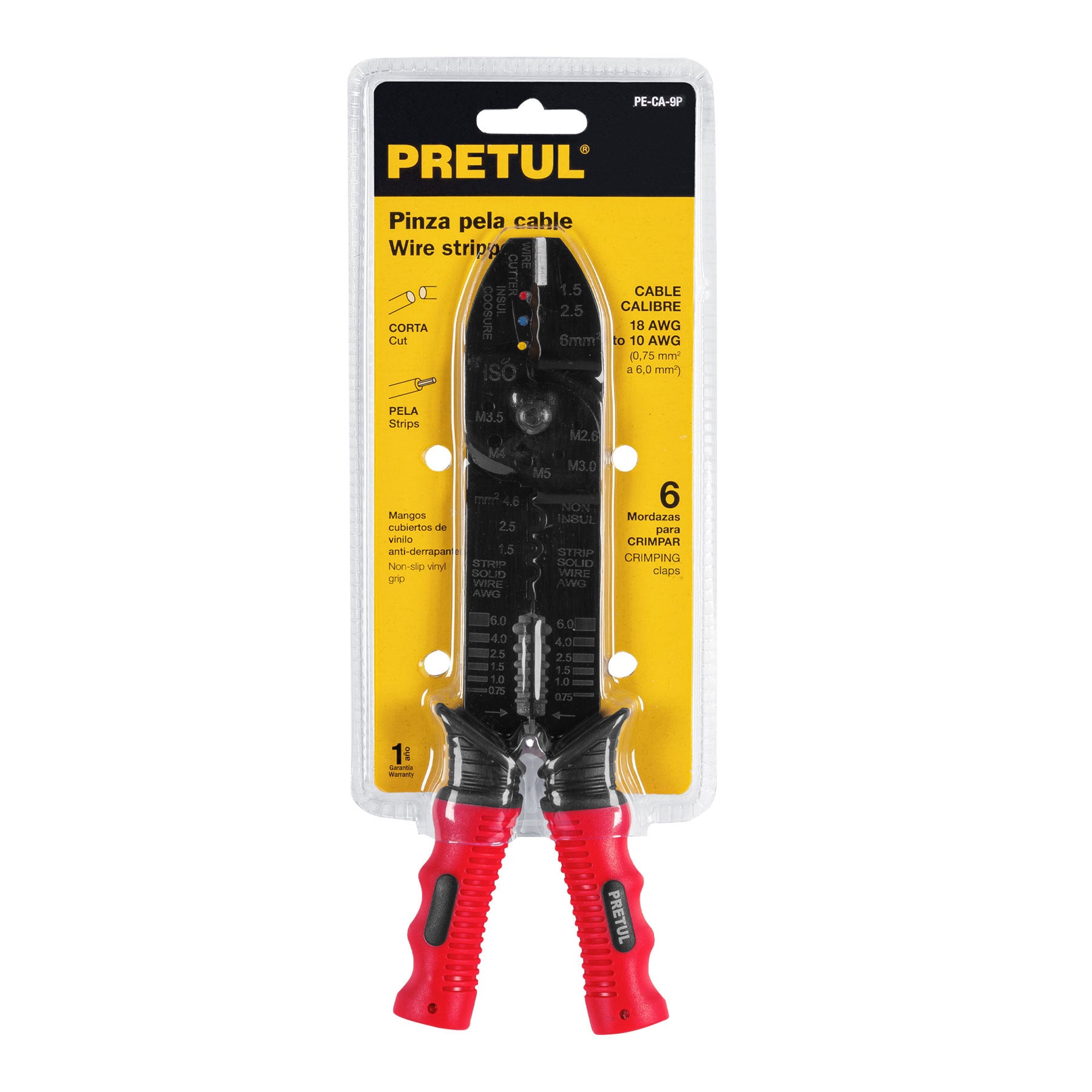 Pinzas Pela Cables 9" Pretul