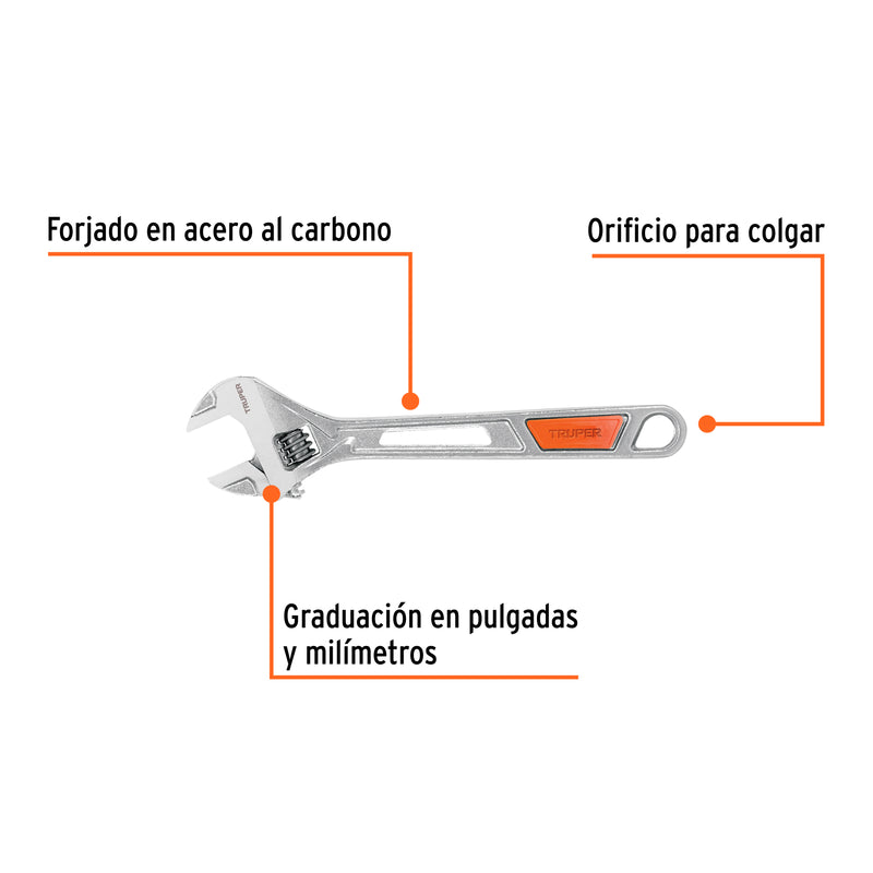 Perico Cromado con Mango de PVC Truper 10"