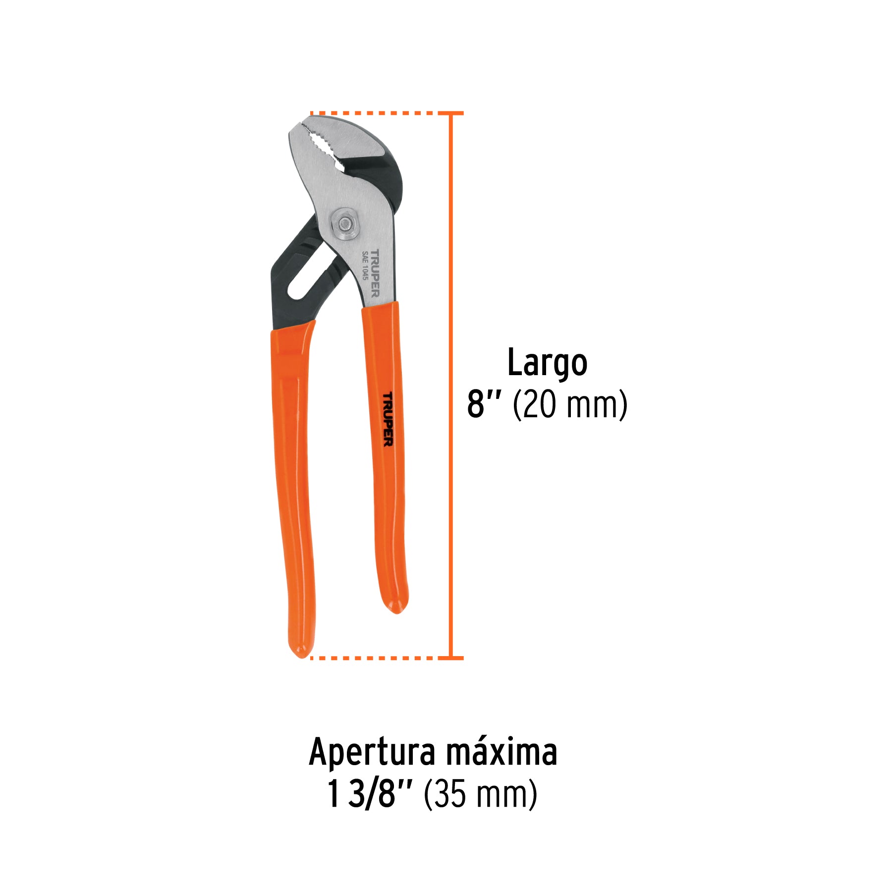 Pinzas de Extension Mangos de PVC Truper  8"