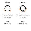 Pinza para Anillos de Retención 4 Cabezas Intercambiables Truper