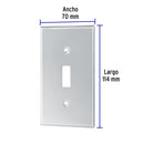Placa para Interruptor Vertical de Acero Inoxidable Linea Standard Volteck