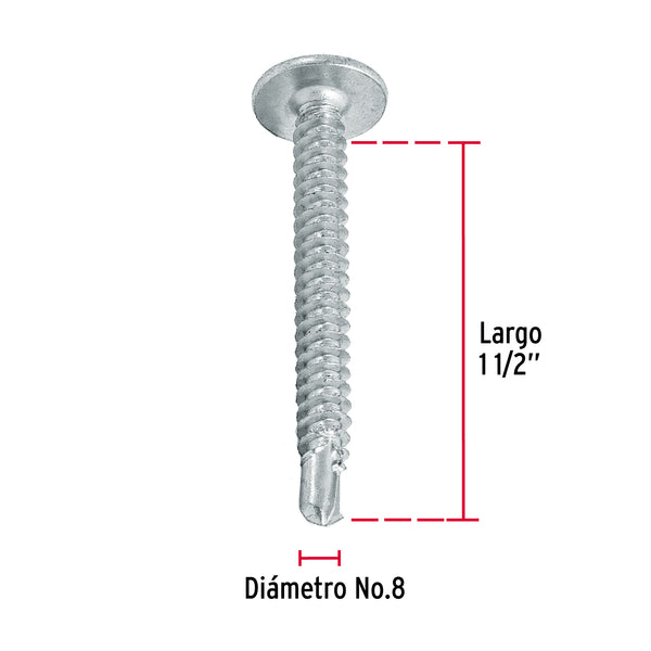 Pija Punta de Broca No 8 x 1"1/2 (38 mm) Fiero por Pieza