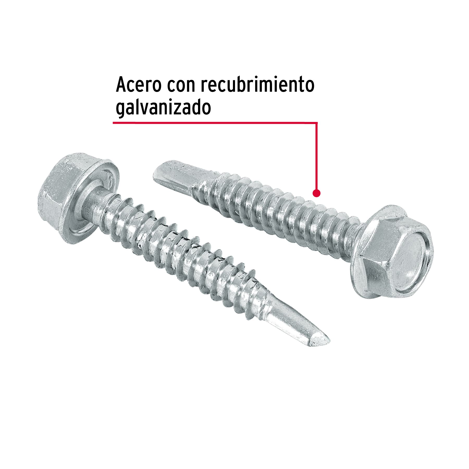 Pija Punta de Broca Hexagonal No 14 x 1"1/2 (38 mm) Fiero por Pieza