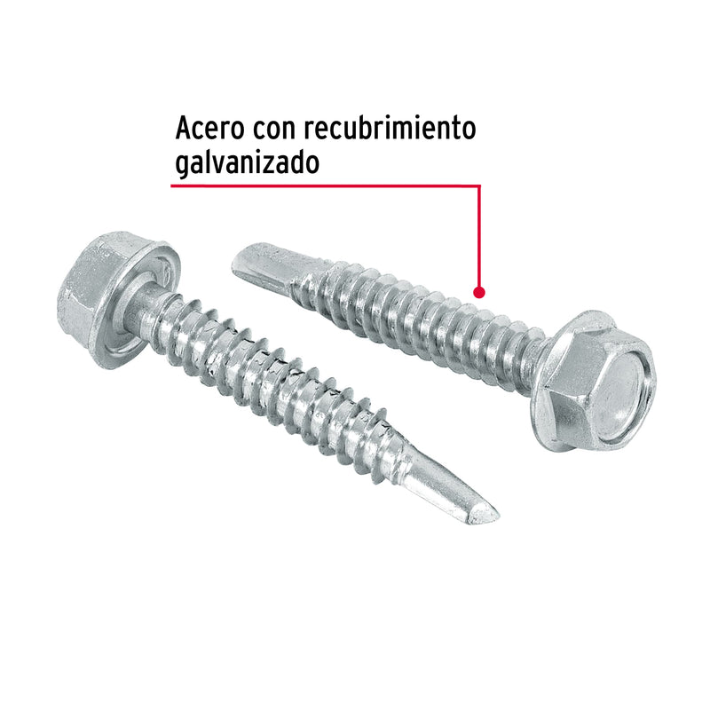 Pija Punta de Broca Hexagonal No 14 x 1"1/2 (38 mm) Fiero por Pieza