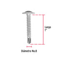 Pija Punta de Broca No 8 x 1" (25 mm) Fiero Bolsa 100 Piezas