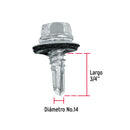 Pija Punta de Broca Hexagonal con Rondana No 14 x  3/4" (19 mm) Fiero por Pieza