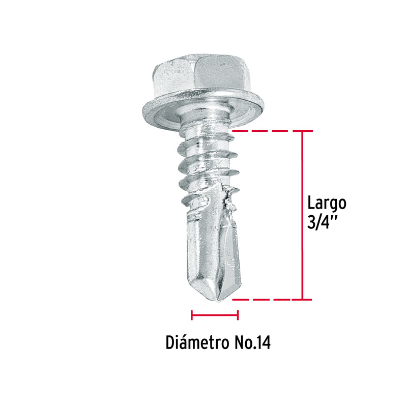 Pija Punta de Broca Hexagonal No 14 x  3/4" (19 mm) Fiero por Pieza