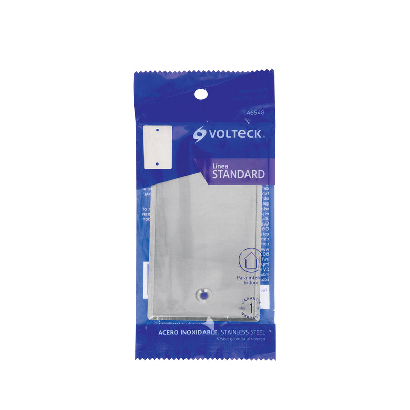 Placa Ciega de Acero Inoxidable Linea Standard Volteck