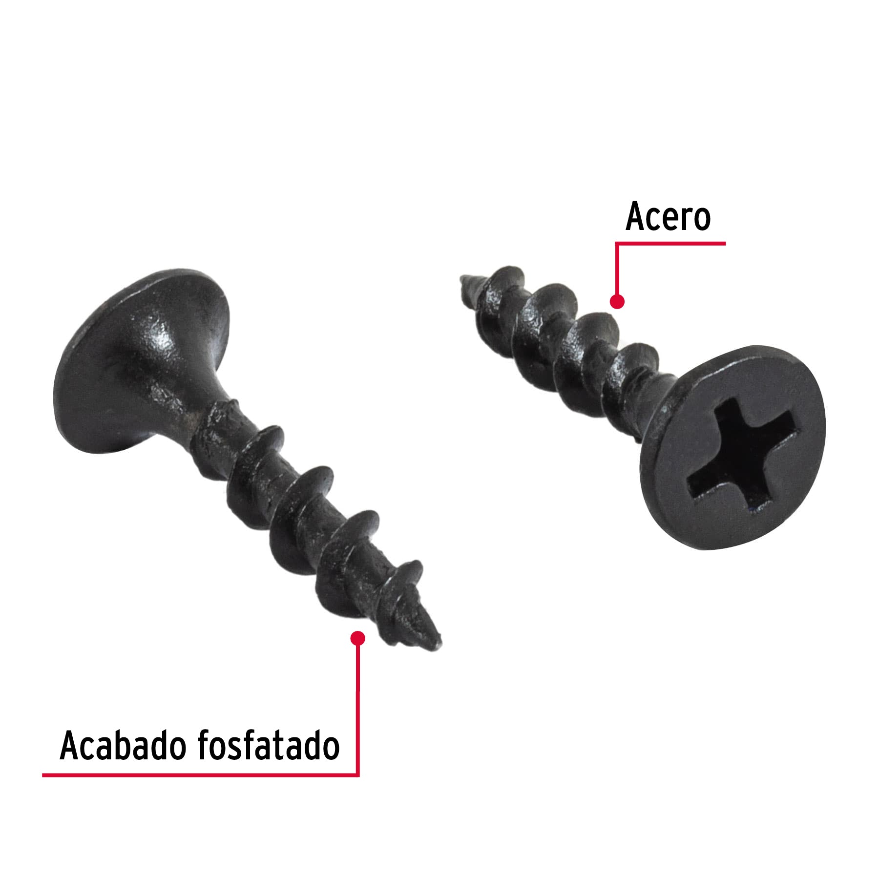 Pija Tablaroca No  6 x  3/4" Fiero Bolsa con 100 Piezas