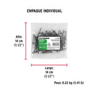 Pija Tablaroca No  8 x 1"1/2 Fiero Bolsa con 100 Piezas