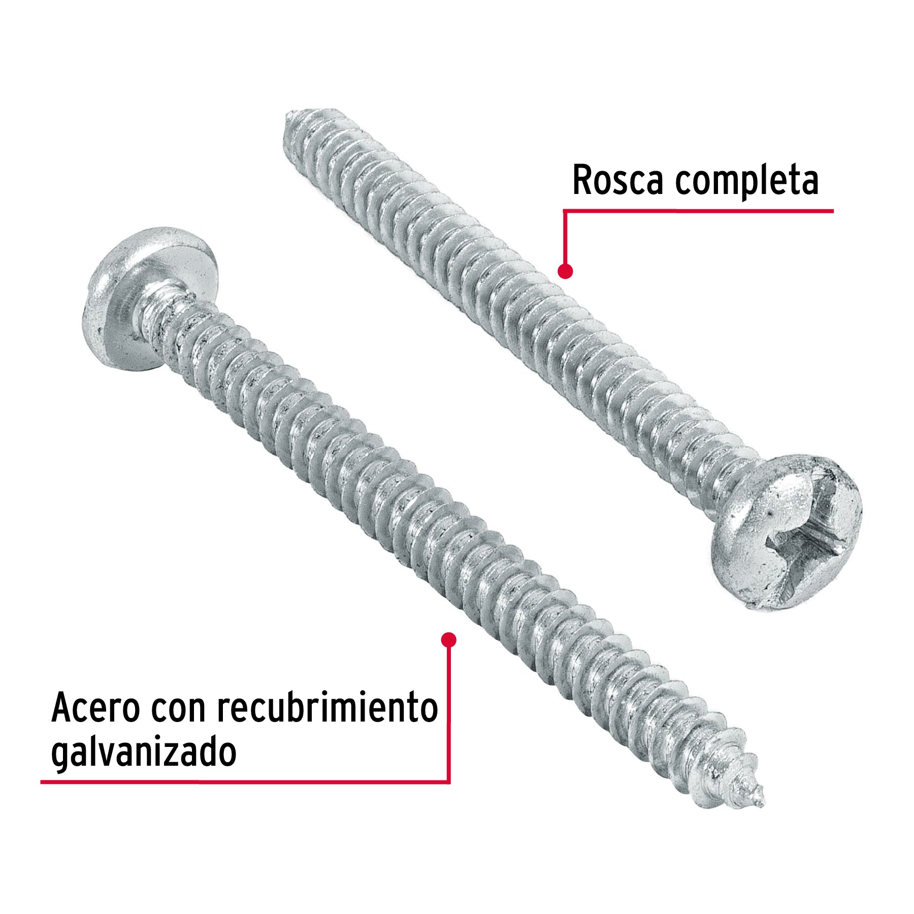 Pija para Lamina No 12 x 2"1/2 (65 mm) Fiero Bolsa con 100 Piezas