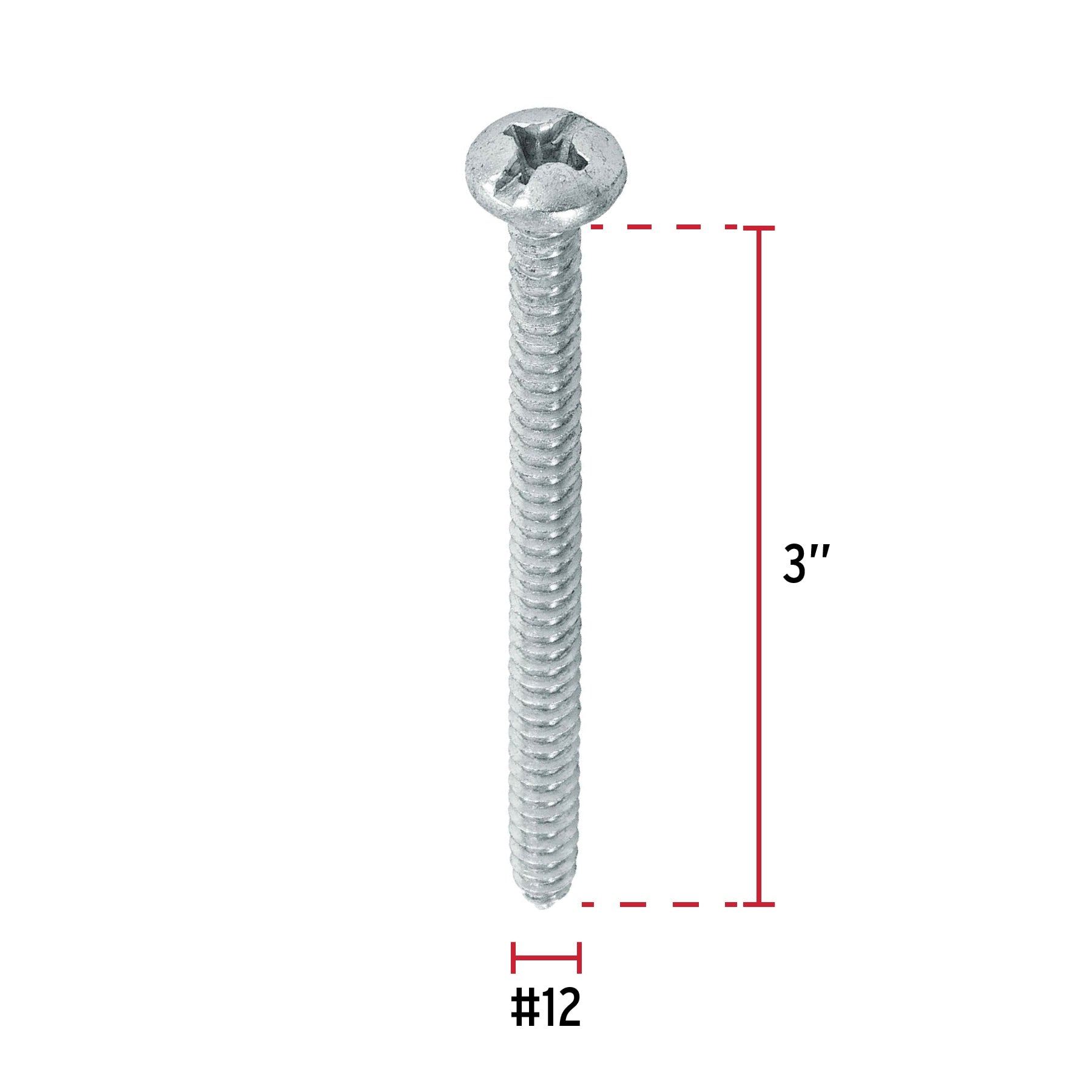 Pija para Lamina No 12 x 3" (75 mm) Fiero 1 Pieza