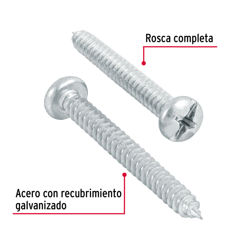 Pija para Lamina No  8 x 1"1/2 (38 mm) Fiero Blister 10 Piezas