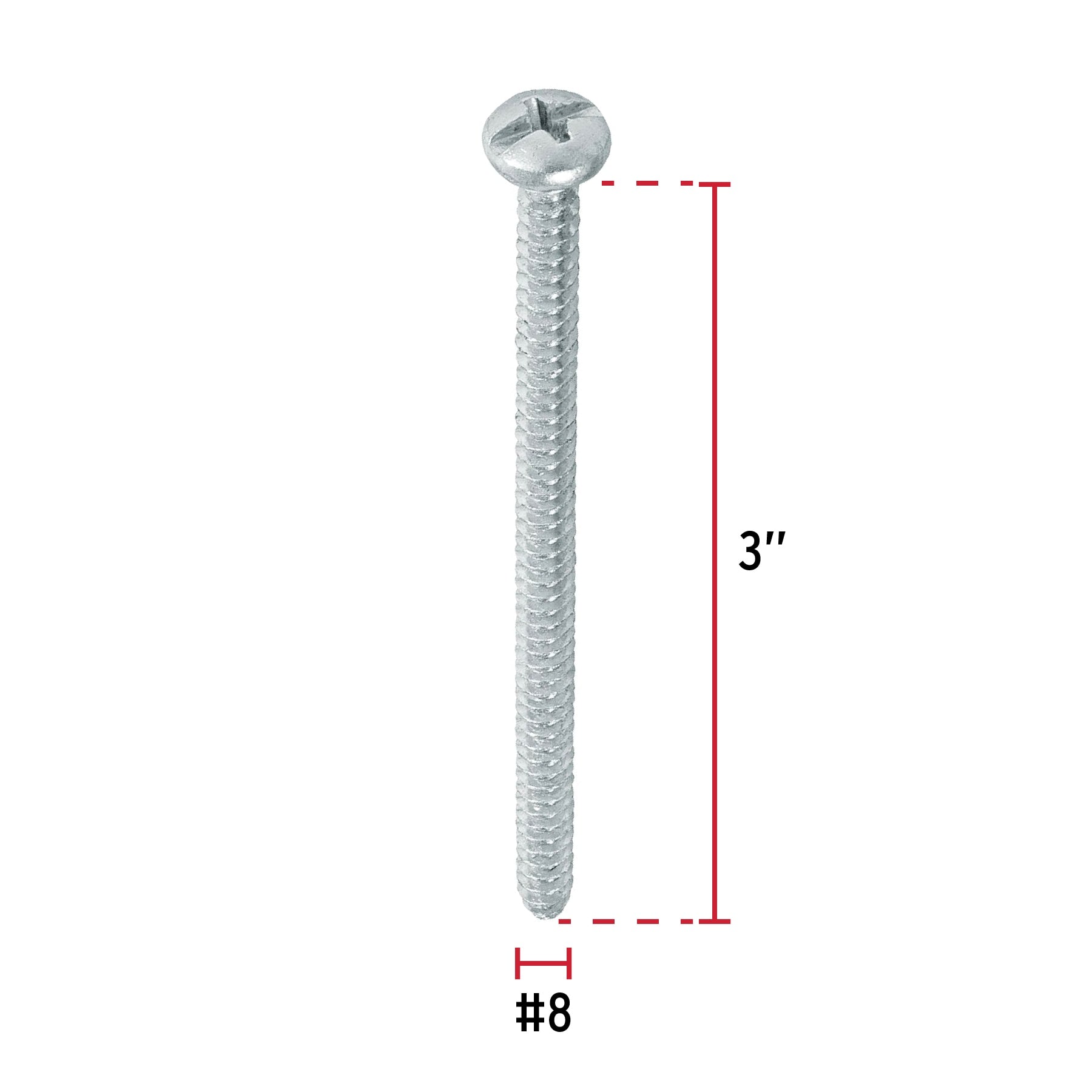 Pija para Lamina No  8 x 3" (75 mm) Fiero 1 Pieza