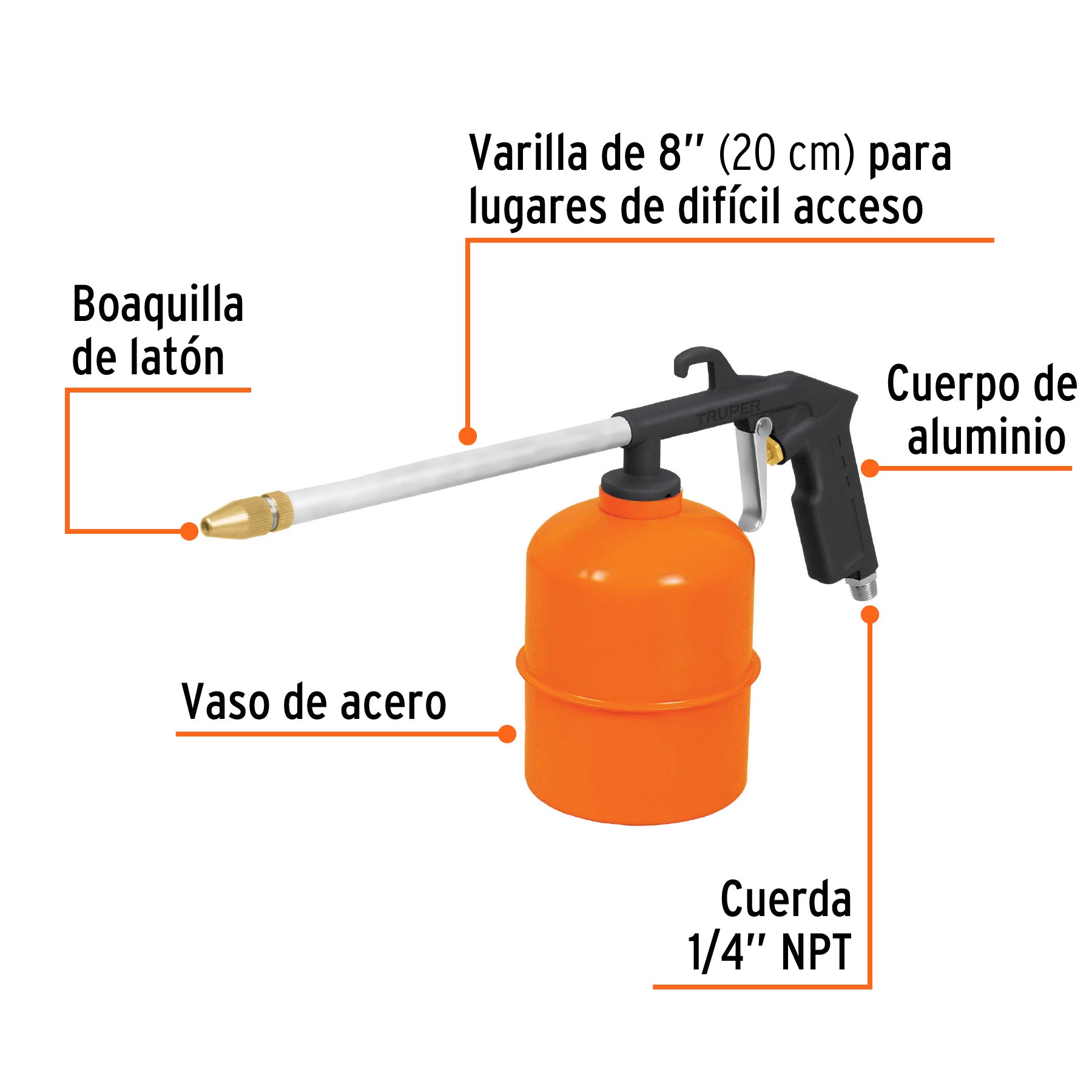 Pistola de Aluminio para Limpieza de Motores Truper