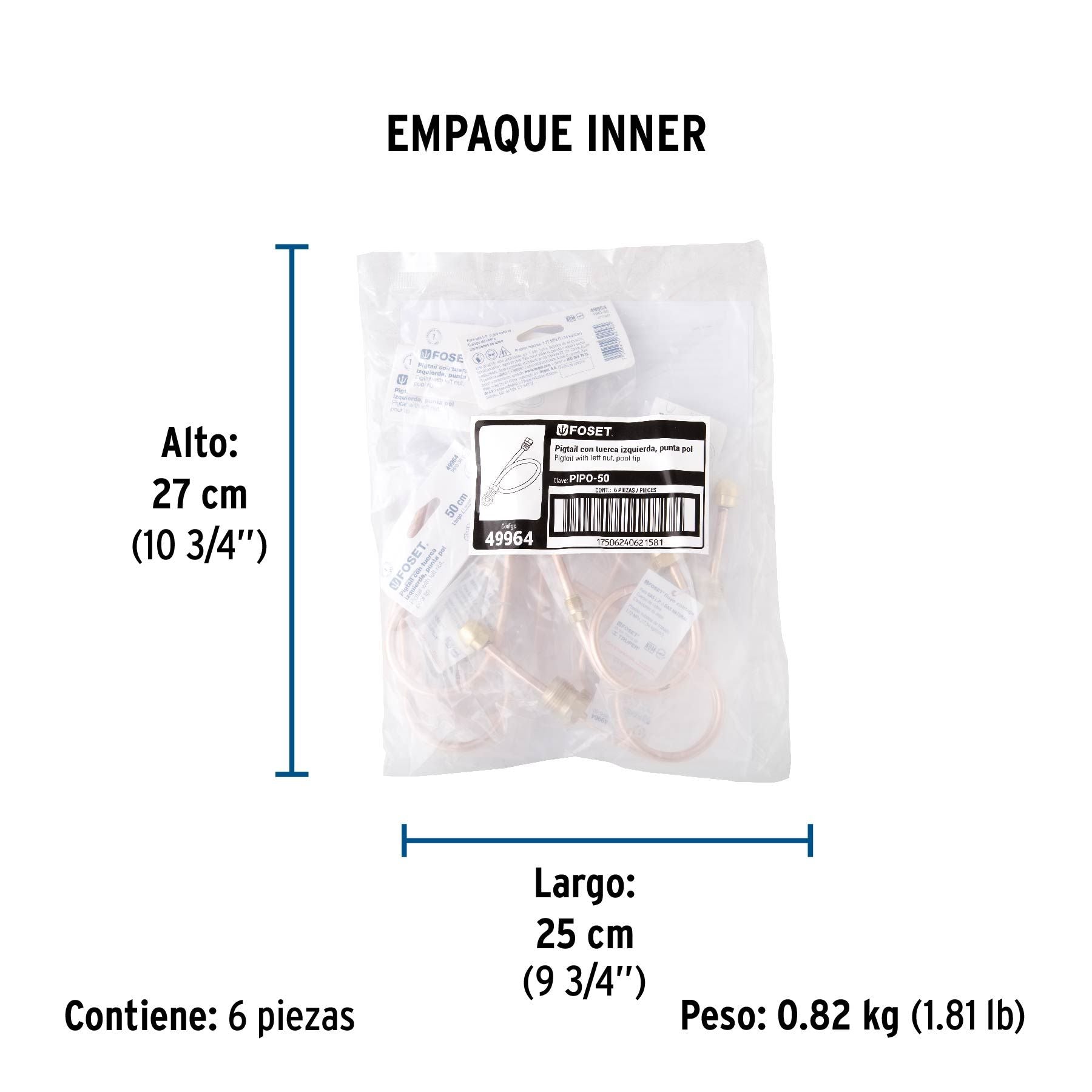 Pigtail de Cobre Foset