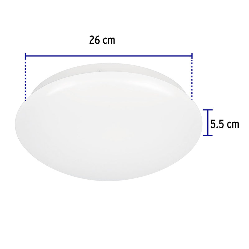 Luminario Sobreponer Tipo Plafon Luz de Dia LED Volteck 15 Watts