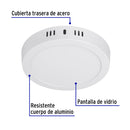 Luminario de Sobreponer LED Redondo Volteck 12 Watts Luz de Dia
