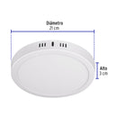 Luminario de Sobreponer LED Redondo Volteck 18 Watts Luz de Dia