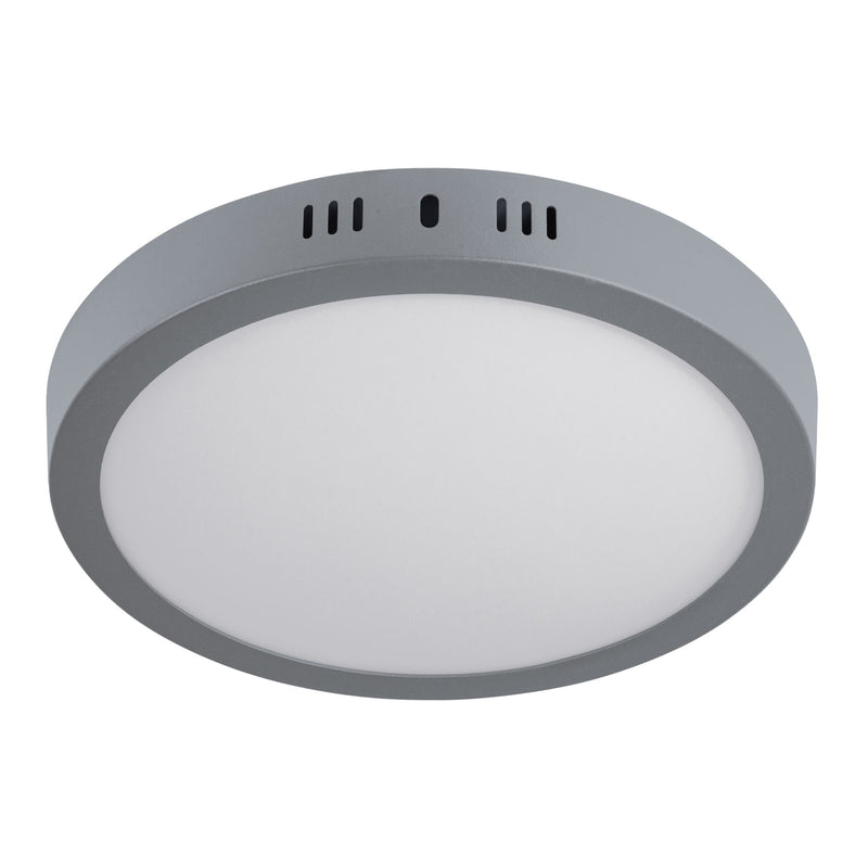 Luminario de Sobreponer LED Redondo Volteck 18 Watts Luz Blanca Gris