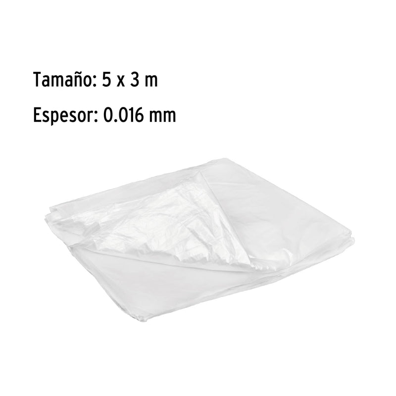 Cubre Todo Plastico Bolsa Uso Ligero 5 x 3 mts (15 m2) Truper