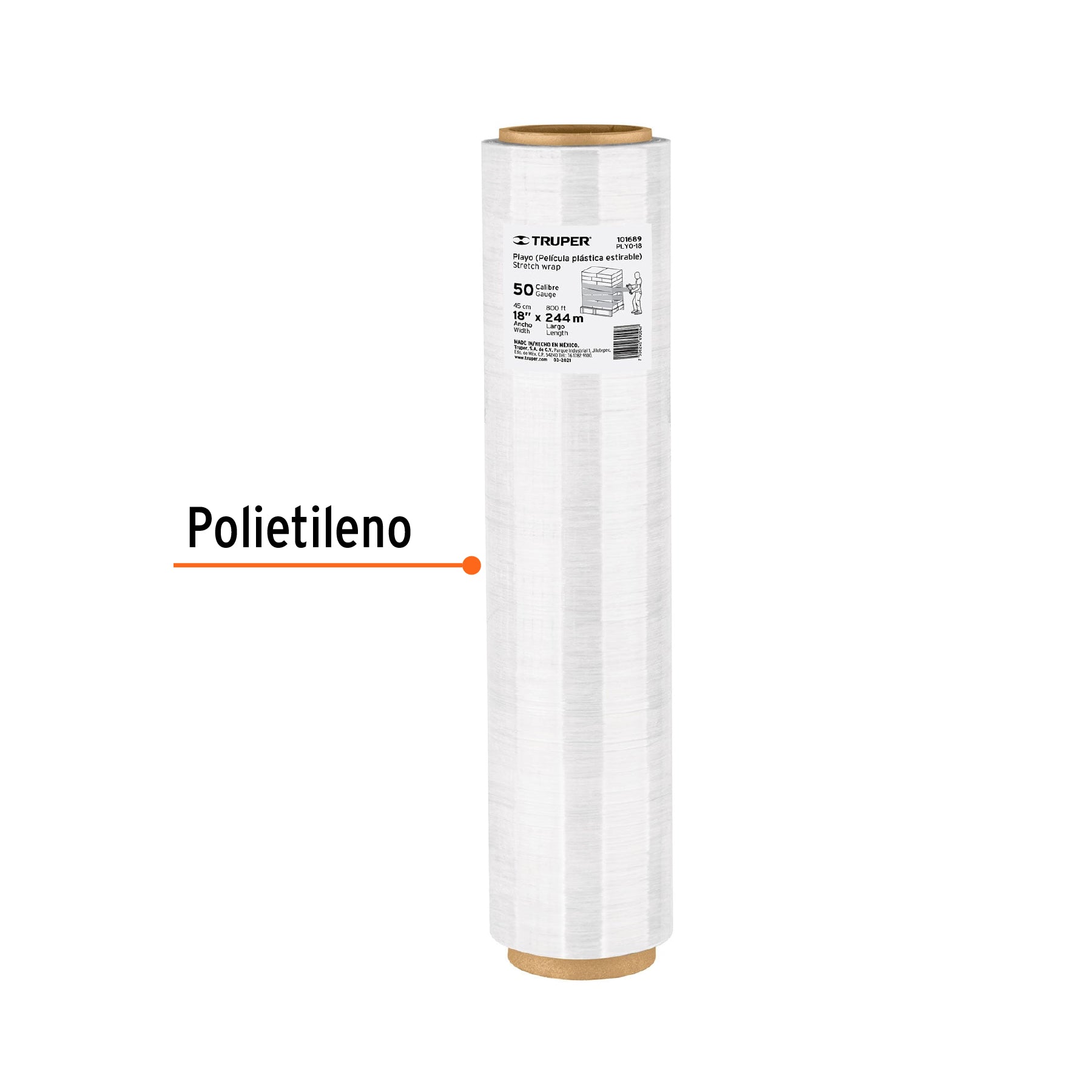 Playo 18" Calibre 50 Rollo de 244 mts Truper