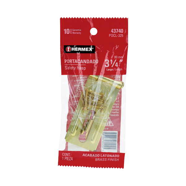 Portacandado de Acero 3"1/4 Hermex Latonado