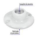 Portalampara Porcelana Redondo 3"1/2 Volteck