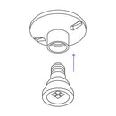 Portalampara Porcelana Redondo 4"1/2 Volteck