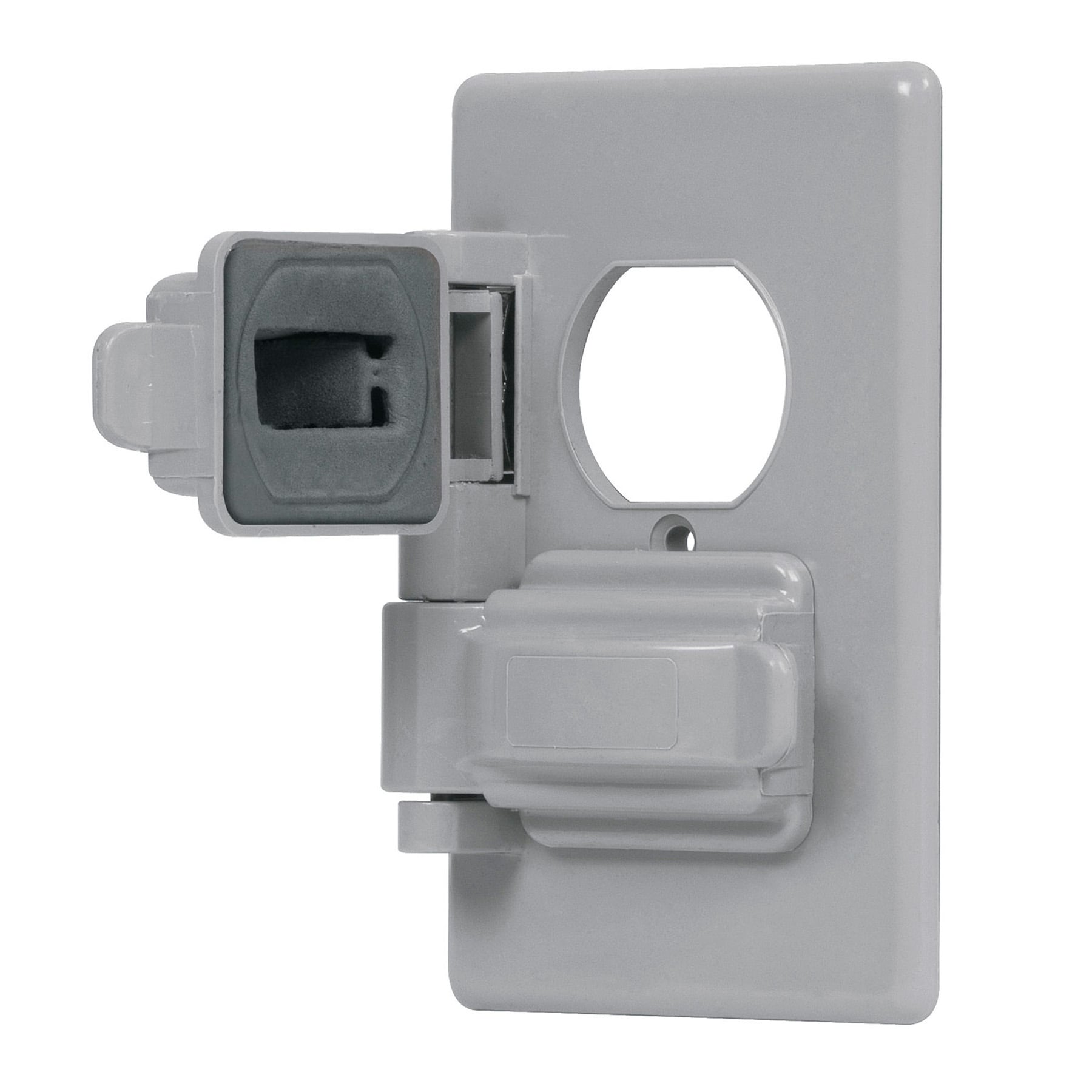 Placa Duplex para Intemperie Gris Volteck