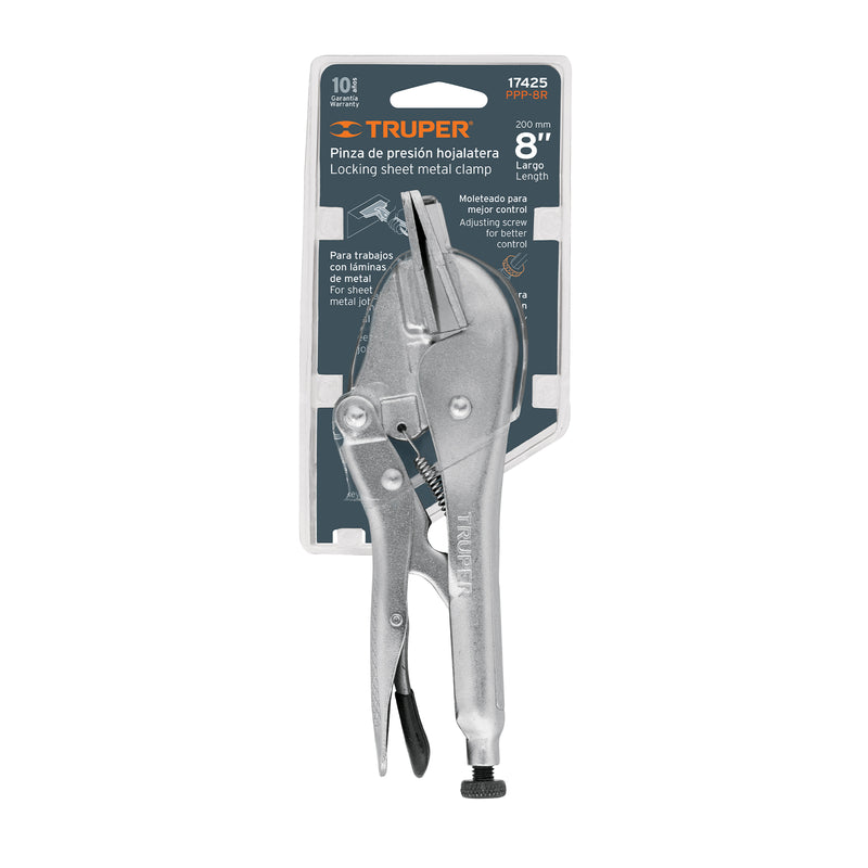 Pinza de presión 8" hojalatera, Truper