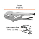 Pinza de Presion Mordaza Recta  7" Truper