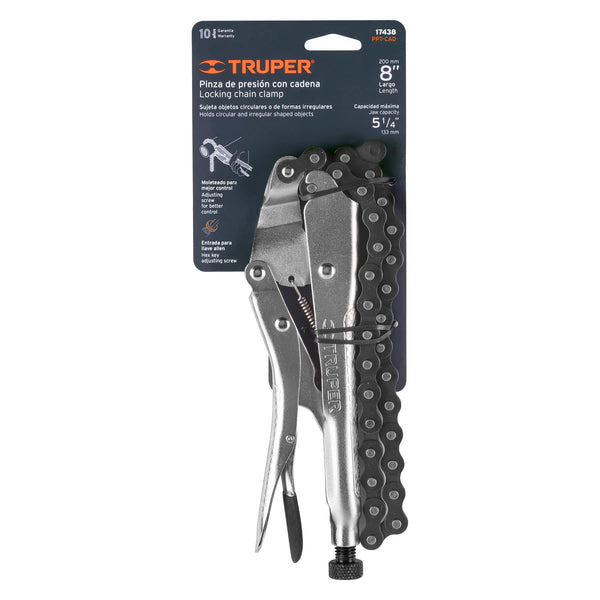 Pinza de Presion de Cadena 8" Truper