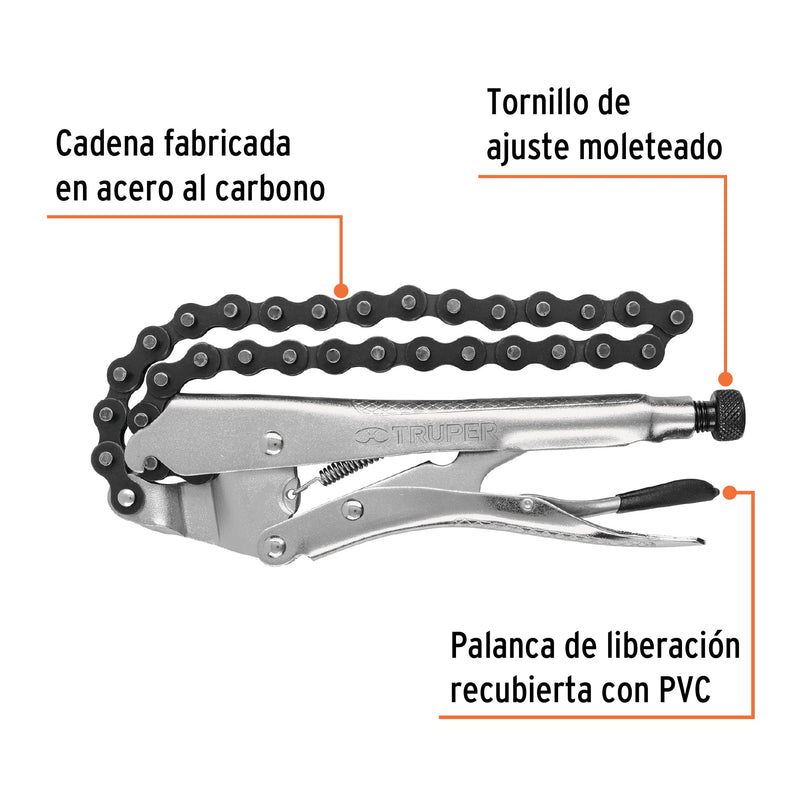 Pinza de Presion de Cadena 8" Truper