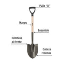 Pala Redonda Puño "Y"  Pretul