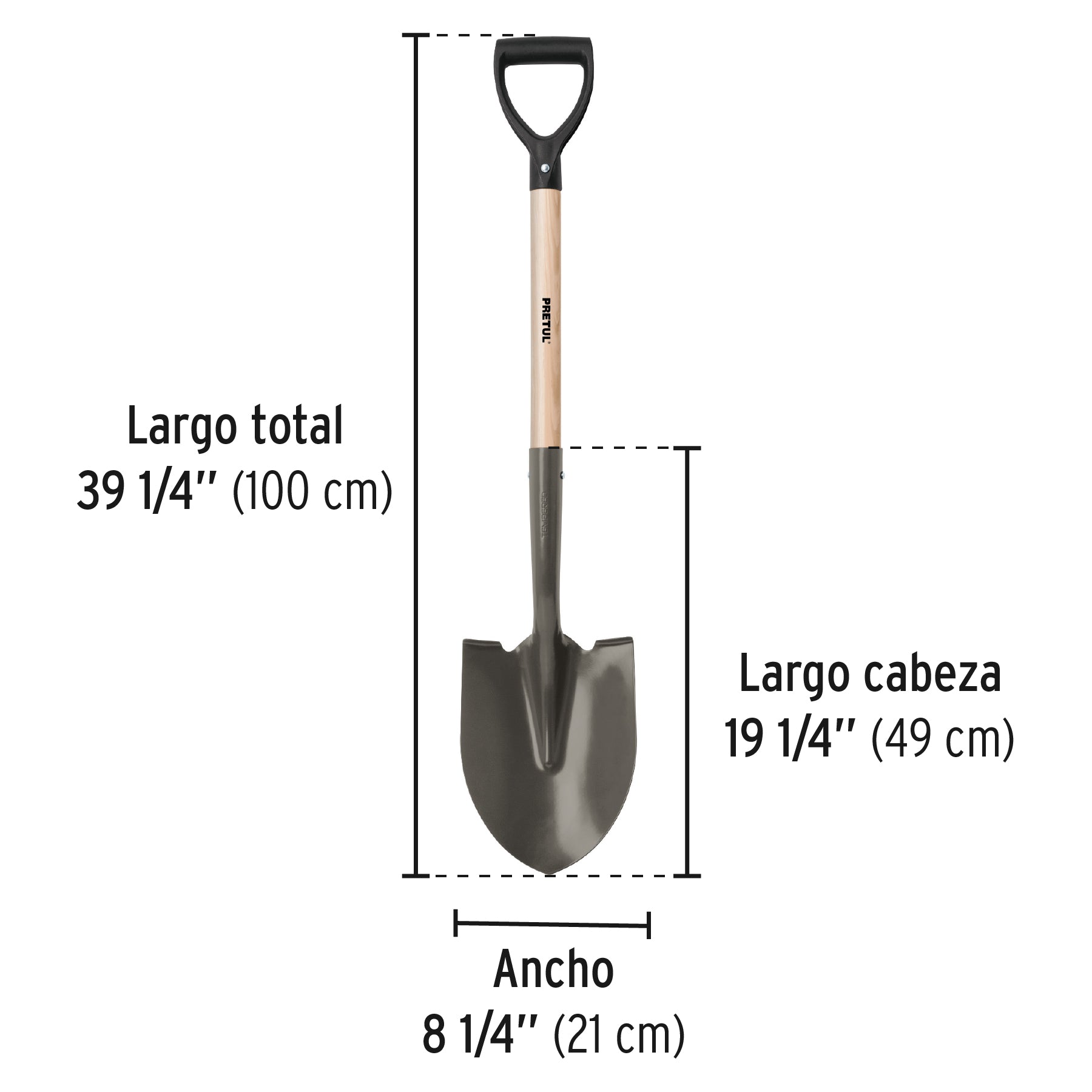 Pala Redonda Puño "Y"  Pretul