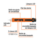 Probador de Voltaje Sin Contacto 12 - 1,000 V Truper