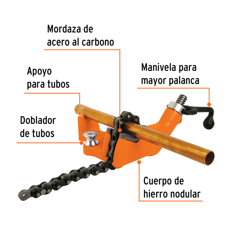 Prensa de Cadena para Tubo 2"1/2" Cuerpo de Hierro Nodular