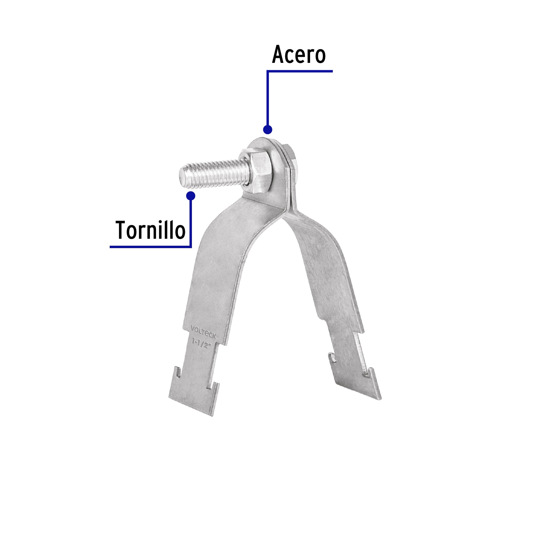 Abrazadera Unicanal Volteck 1"1/2 (38 mm)