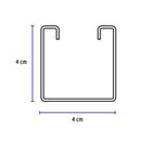 Barra Unicanal 4 X 4 cms de 3 Metros Calibre 18 Perforado Volteck