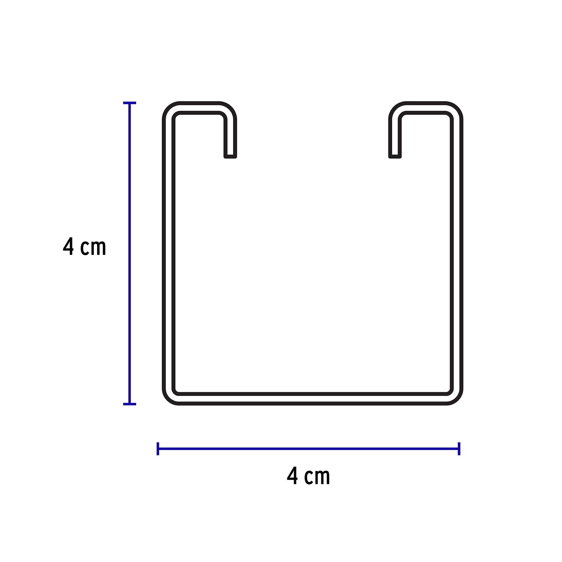 Barra Unicanal 4 X 4 cms de 3 Metros Calibre 18 Liso Volteck