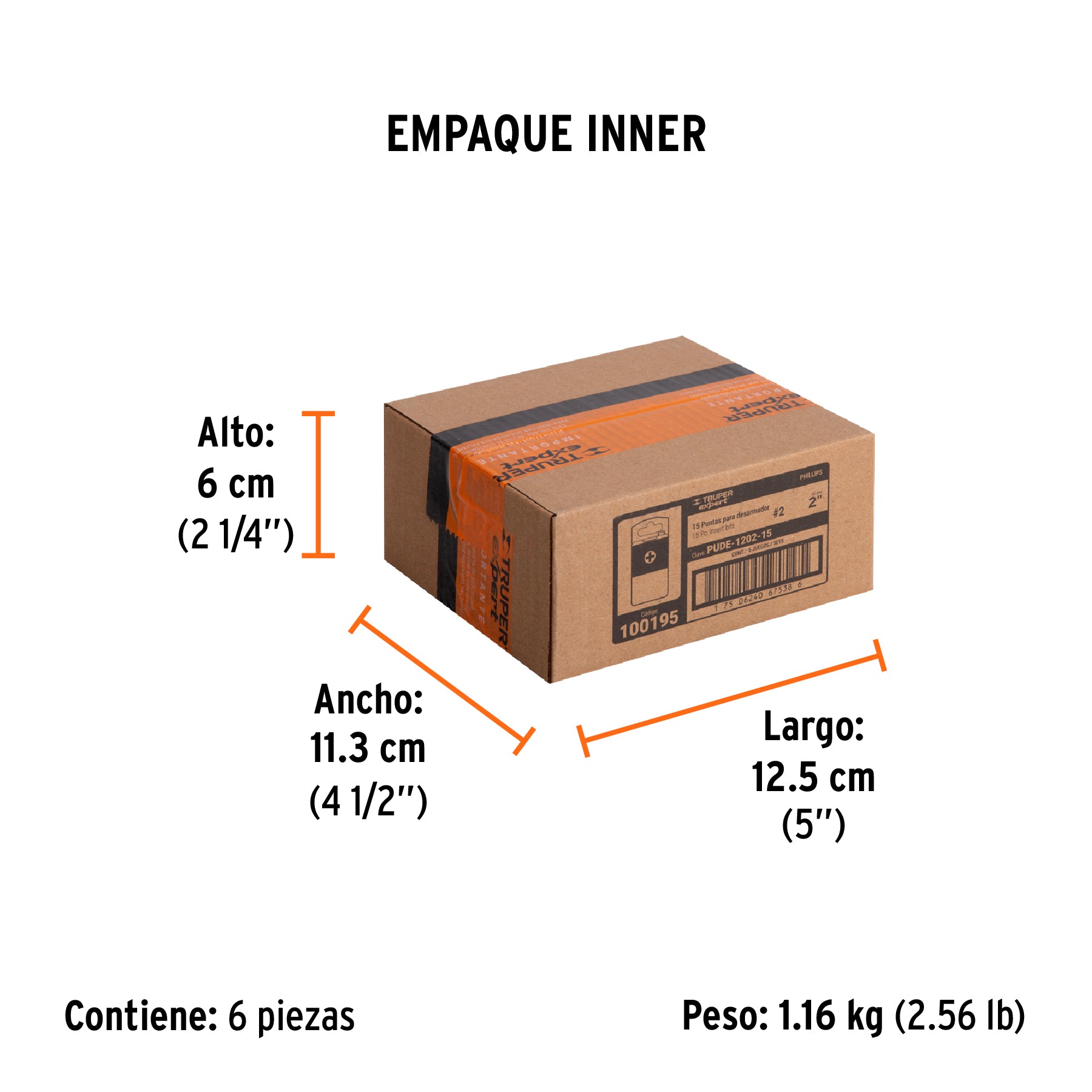 Puntas de Cruz PH2 X 2" Truper por Pieza