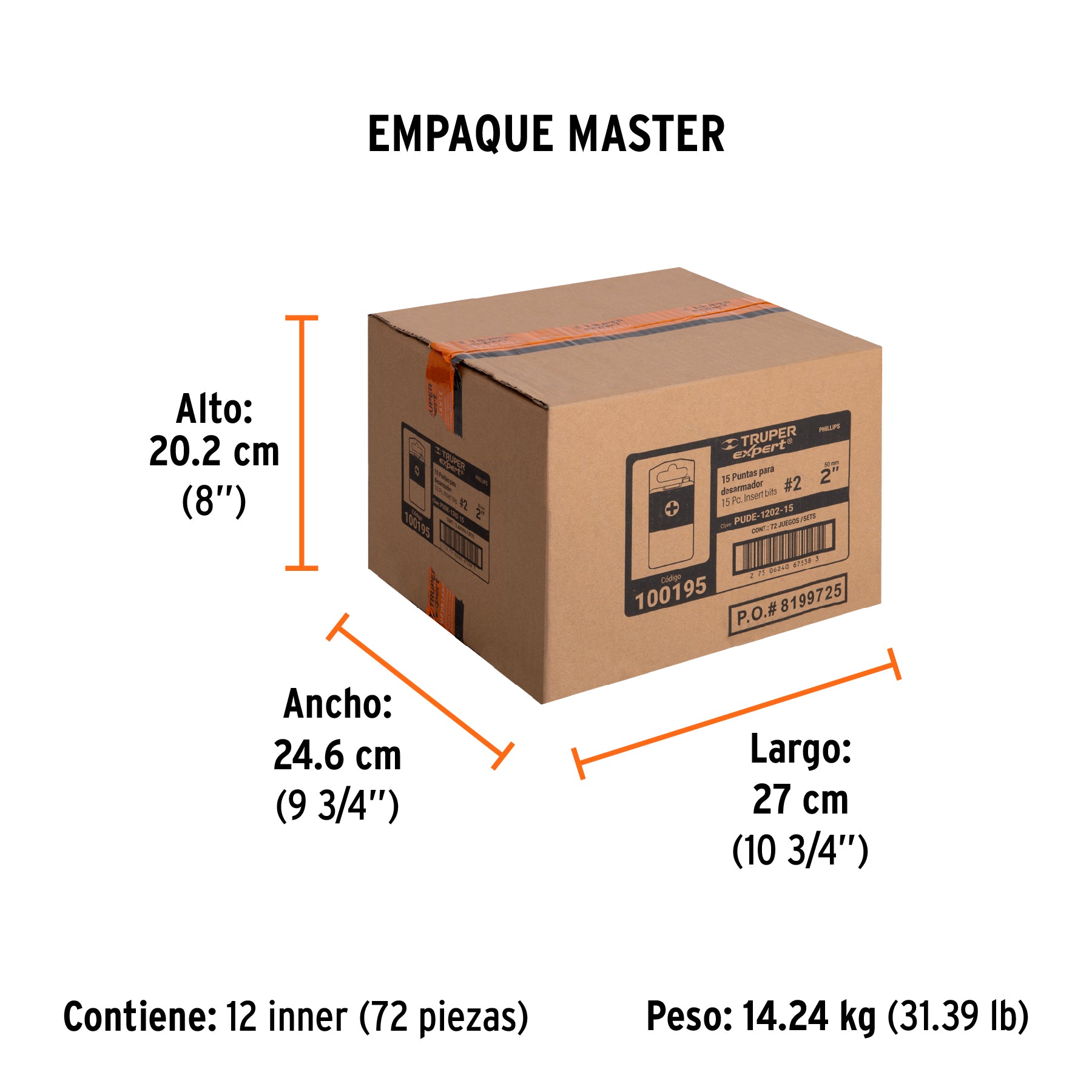 Puntas de Cruz PH2 X 2" Truper por Pieza