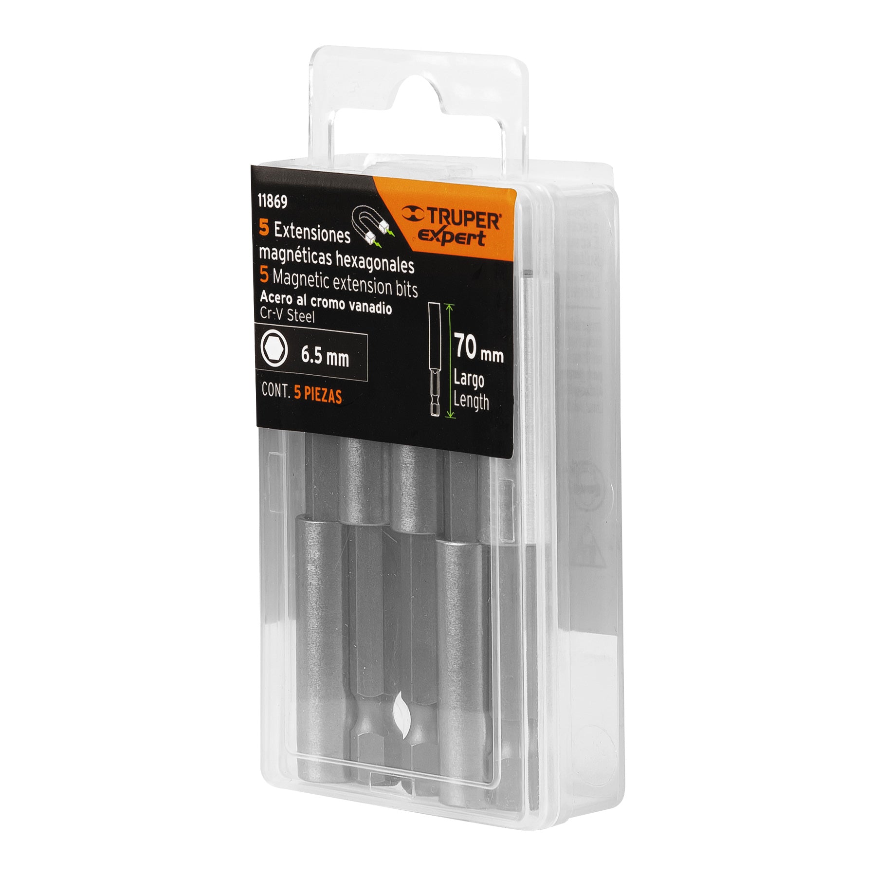 Extension Magnetica Hexagonal 70 mm Cuadro 1/4" Truper