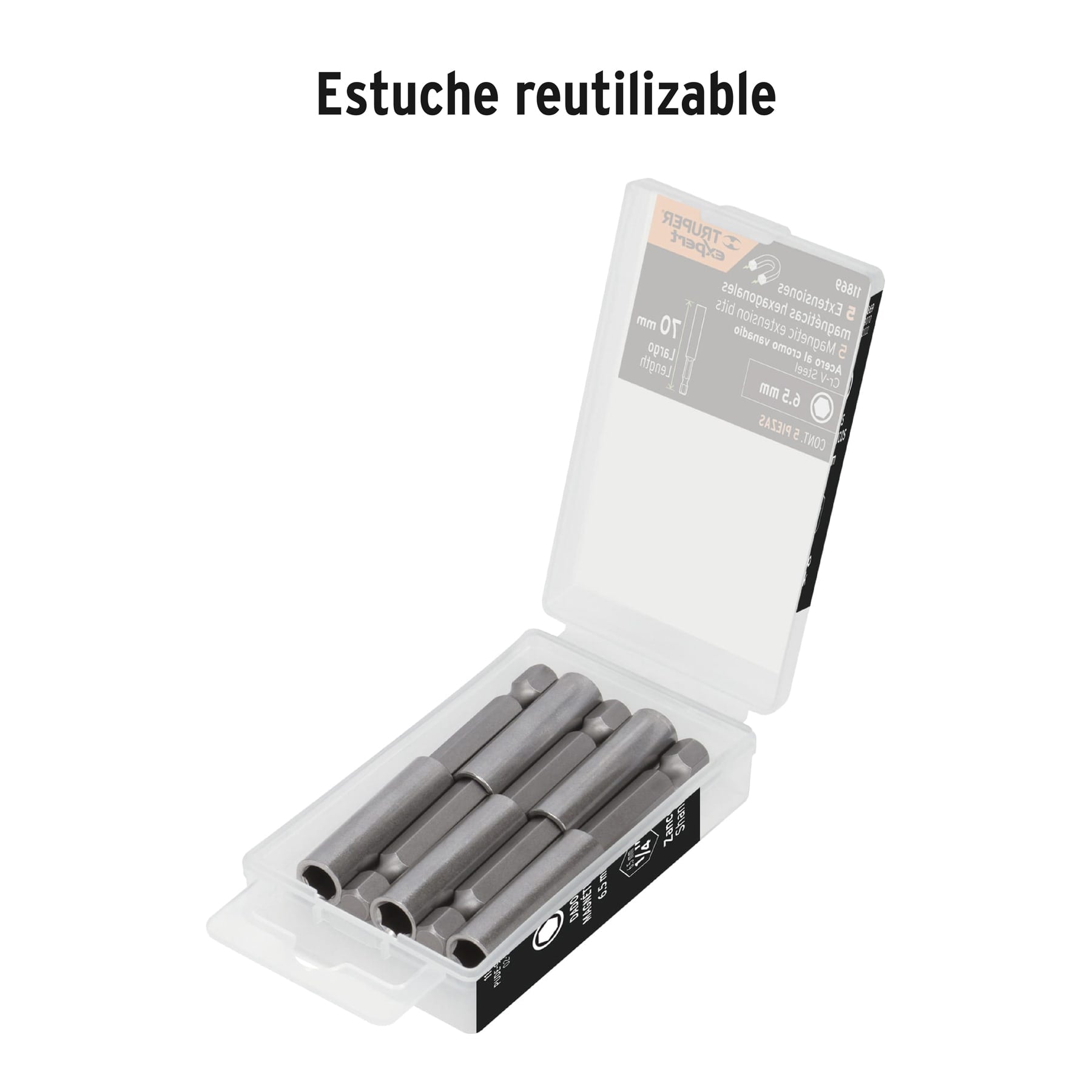 Extension Magnetica Hexagonal 70 mm Cuadro 1/4" Truper