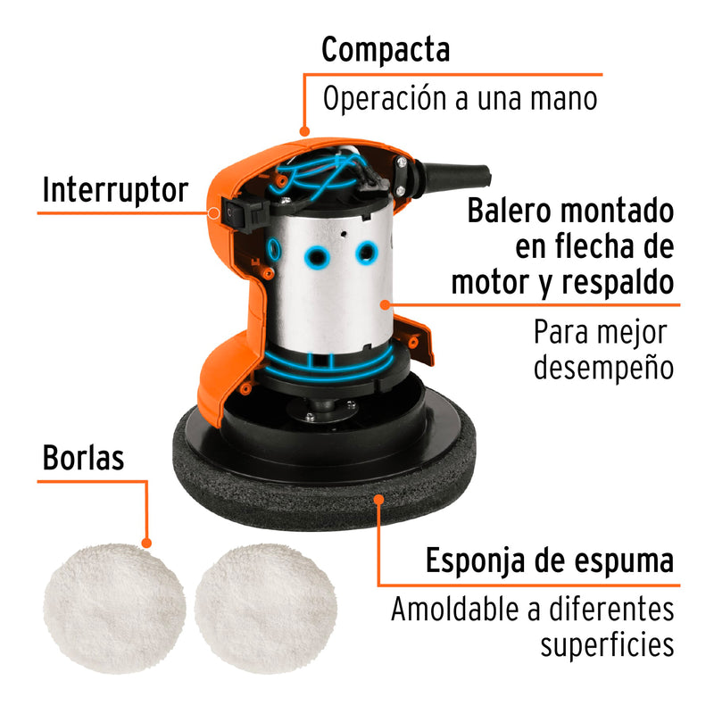 Pulidora Compacta 6" - 45 Watts Truper PRO