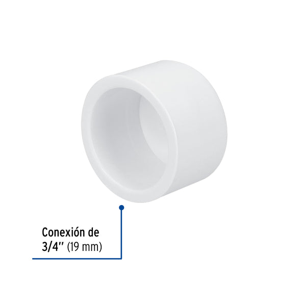 Tapon Capa PVC Hidraulico Saniflow  3/4" (19 mm)
